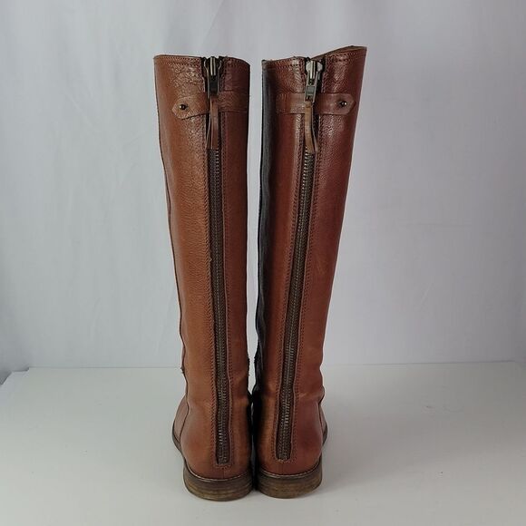 Madewell Sidney Tall Brown Leather Women's Riding Boots - Picture 5 of 15